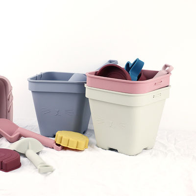 Os brinquedos unisex do silicone do bebê, cubeta da praia do silicone ajustaram-se com personalizam o logotipo