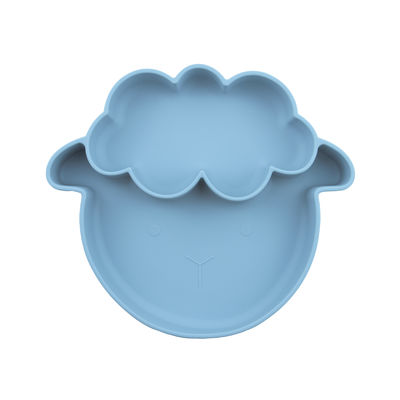 qualidade  Multiple Colors Non Slip Toddler Silicone Plates With Sheep Style Suction Type fábrica