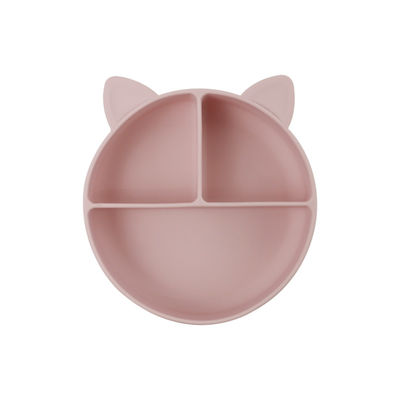 Grade Alimentar Silicone Bebê Gato Dividido Placa de Alimentação Taça Cartoon Fox pratos Sucção