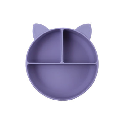 Grade Alimentar Silicone Bebê Gato Dividido Placa de Alimentação Taça Cartoon Fox pratos Sucção