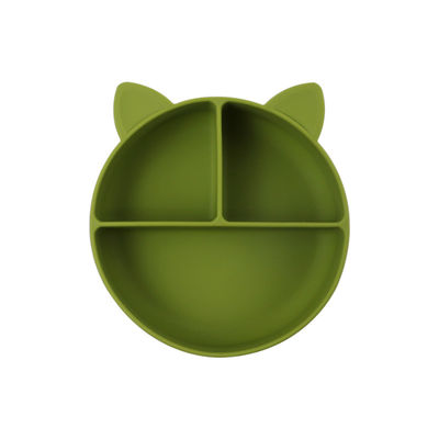 Grade Alimentar Silicone Bebê Gato Dividido Placa de Alimentação Taça Cartoon Fox pratos Sucção