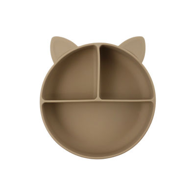 Grade Alimentar Silicone Bebê Gato Dividido Placa de Alimentação Taça Cartoon Fox pratos Sucção