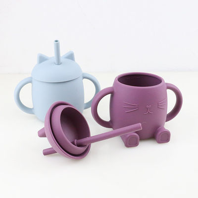 As crianças portáteis do silicone do produto comestível colocam Cat Style For Infant Training não tóxica