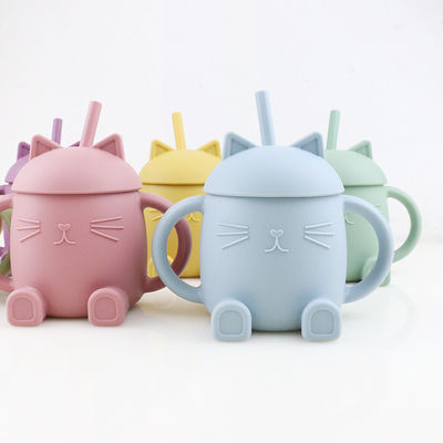 As crianças portáteis do silicone do produto comestível colocam Cat Style For Infant Training não tóxica
