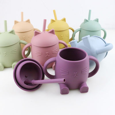 As crianças portáteis do silicone do produto comestível colocam Cat Style For Infant Training não tóxica