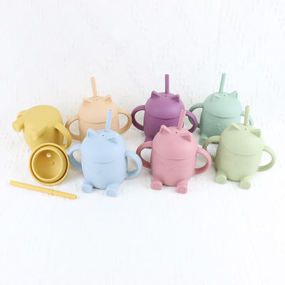 As crianças portáteis do silicone do produto comestível colocam Cat Style For Infant Training não tóxica