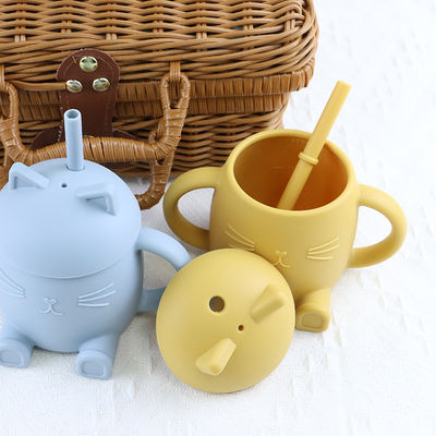 As crianças portáteis do silicone do produto comestível colocam Cat Style For Infant Training não tóxica