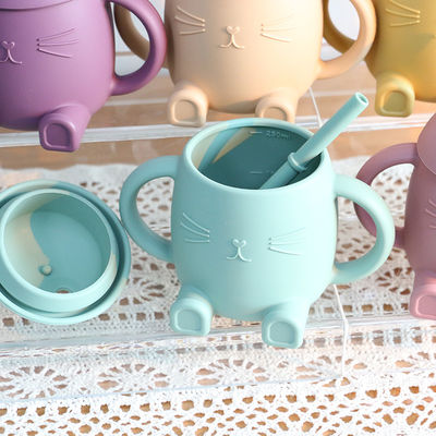 As crianças portáteis do silicone do produto comestível colocam Cat Style For Infant Training não tóxica