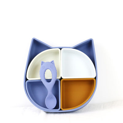 Colher nova do silicone do produto comestível de colher do bebê da chegada com as crianças amigáveis de Eco da criança que alimentam a bebê a colher animal do silicone do estilo
