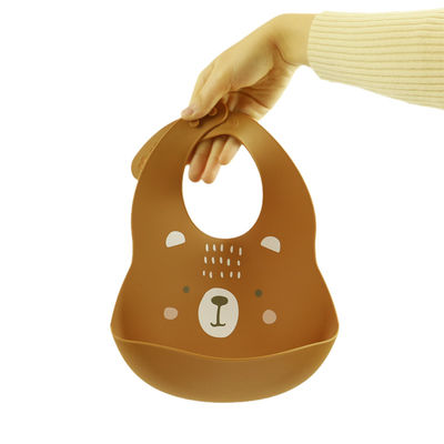Babadores bonitos do silicone do bebê recém-nascido com material amigável de Eco do coletor da migalha