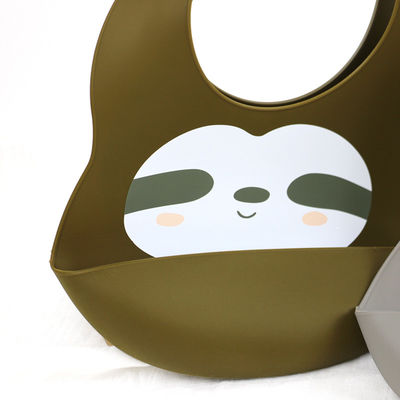 Babadores bonitos do silicone do bebê recém-nascido com material amigável de Eco do coletor da migalha