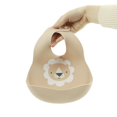 Babadores bonitos do silicone do bebê recém-nascido com material amigável de Eco do coletor da migalha