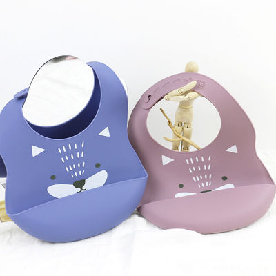 Babadores bonitos do silicone do bebê recém-nascido com material amigável de Eco do coletor da migalha
