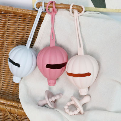 Caixa da chupeta do silicone do balão de ar quente, OEM amigável da caixa do suporte do manequim de Eco