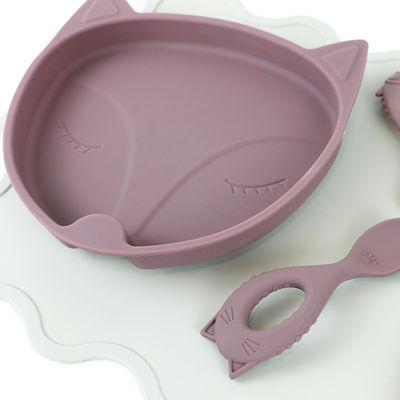Esteiras de lugar personalizadas coloridas Eco do silicone amigável para o bebê da criança