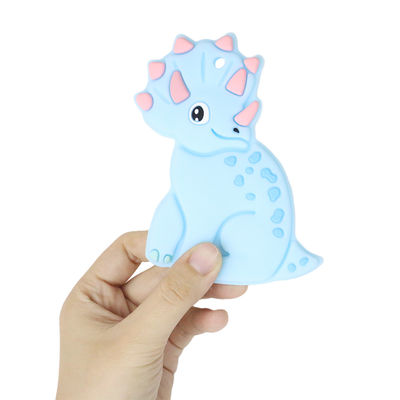 Bebê colorido silicone personalizado Teether com cavalo Dino Shape dos carneiros