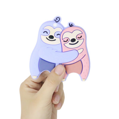 Bebê colorido silicone personalizado Teether com cavalo Dino Shape dos carneiros