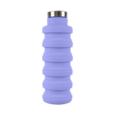 Delicado 500Ml dobrável da garrafa de água do silicone do ODM do OEM para correr