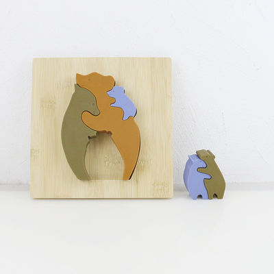 Serra de vaivém de madeira dos brinquedos das crianças da forma do urso para a aprendizagem de Montessori