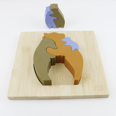 Serra de vaivém de madeira dos brinquedos das crianças da forma do urso para a aprendizagem de Montessori