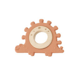 Punho de madeira dos brinquedos das multi crianças do silicone da cor para o infante