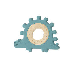 Punho de madeira dos brinquedos das multi crianças do silicone da cor para o infante