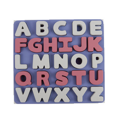 Enigma do silicone das crianças do produto comestível com forma do alfabeto das letras