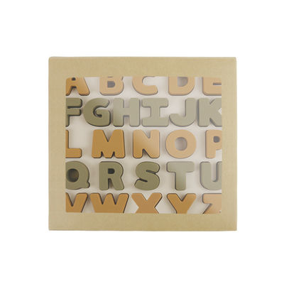 Enigma do silicone das crianças do produto comestível com forma do alfabeto das letras