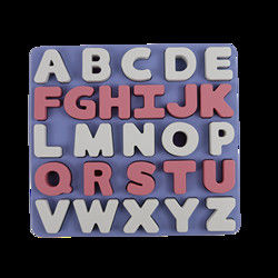 Enigma do silicone das crianças do produto comestível com forma do alfabeto das letras