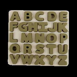 Enigma do silicone das crianças do produto comestível com forma do alfabeto das letras