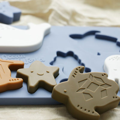 Enigma do silicone dos animais do oceano do mar, enigma educacional do bebê de Montessori