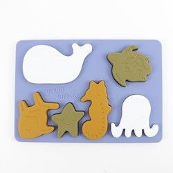 Enigma do silicone dos animais do oceano do mar, enigma educacional do bebê de Montessori
