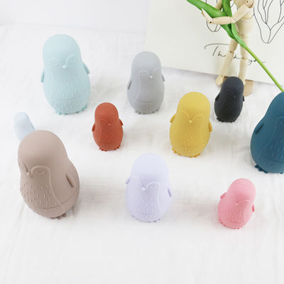 Mastigar silicone Pinguim brinquedo de empilhamento de silicone bebê brinquedos de silicone empilhamento para crianças