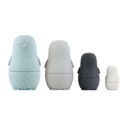 Mastigar silicone Pinguim brinquedo de empilhamento de silicone bebê brinquedos de silicone empilhamento para crianças