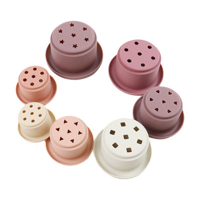 Silicone educacional que empilha copos para sair os dentes blocos de apartamentos