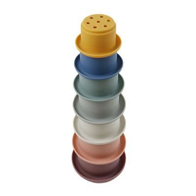 Silicone educacional que empilha copos para sair os dentes blocos de apartamentos