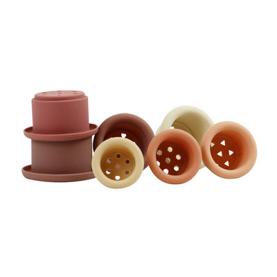 Silicone educacional que empilha copos para sair os dentes blocos de apartamentos