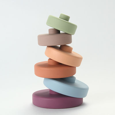Multi brinquedos funcionais do silicone do bebê coloridos com material amigável da categoria médica de Eco