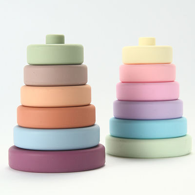 Multi brinquedos funcionais do silicone do bebê coloridos com material amigável da categoria médica de Eco