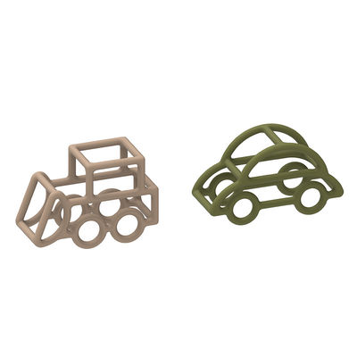 O silicone do bebê da forma do carro brinca o multi material Nontoxic do produto comestível da cor