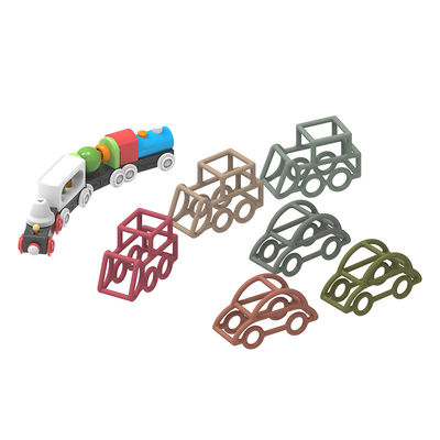 O silicone do bebê da forma do carro brinca o multi material Nontoxic do produto comestível da cor