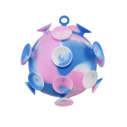 Multi bola colorida do copo da sução dos brinquedos do silicone do bebê para o partido das crianças