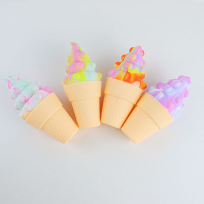 gelado colorido Teether do silicone 3D para a psicologia do alívio de tensão do bebê