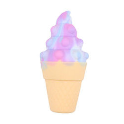 gelado colorido Teether do silicone 3D para a psicologia do alívio de tensão do bebê