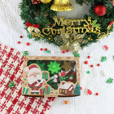 O silicone do bebê do produto comestível do OEM brinca Eco amigável para o empilhamento da árvore de Natal