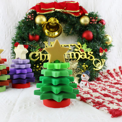 Babe Soft Silicone Stacking Rings obstrui com forma da árvore de Natal