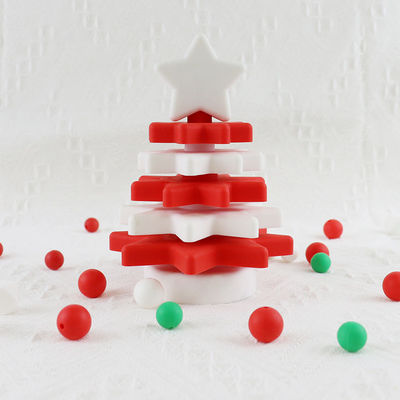 Babe Soft Silicone Stacking Rings obstrui com forma da árvore de Natal