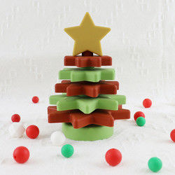 Babe Soft Silicone Stacking Rings obstrui com forma da árvore de Natal