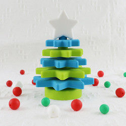 Babe Soft Silicone Stacking Rings obstrui com forma da árvore de Natal