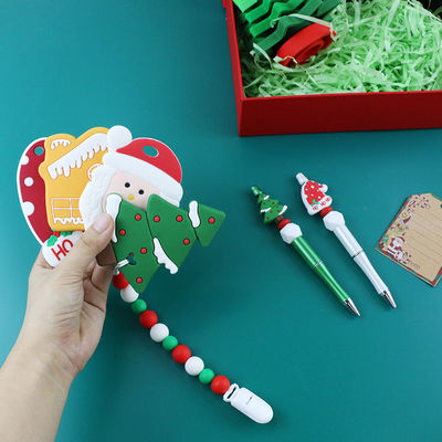 Brinquedos livres do silicone do bebê de BPA, empilhador da árvore de Natal para crianças Teether